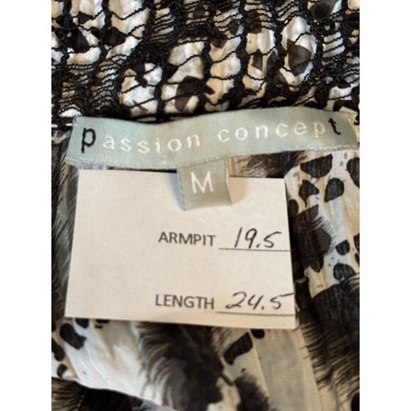 Passion Concepts Women’s Zebra Print Blazer Size Medium Lace Sequin Overlay Glam - Picture 2 of 12